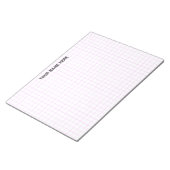 Roze Gepersonaliseerde Naam Groot Grafiekdocument Notitieblok (Schuin)