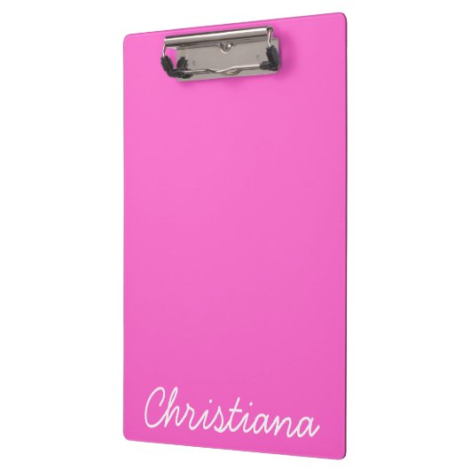 Roze Gepersonaliseerde Naam Klembord (Links)