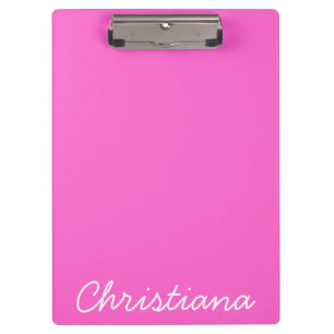 Roze Gepersonaliseerde Naam Klembord