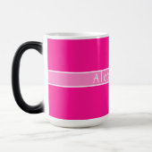 Roze gepersonaliseerde naam magische mok (Links)