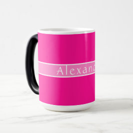 Roze gepersonaliseerde naam magische mok