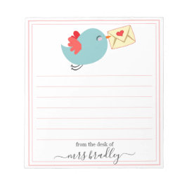 Roze, gepersonaliseerde naam | Van de bureau van d Notitieblok