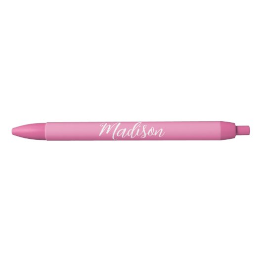  roze gepersonaliseerde naam zwarte inkt pen (Voorkant)