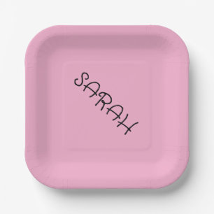 Roze Gepersonaliseerde Partij Bord