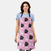 Roze Gepersonaliseerde Pet Photo Hondenliefhebber  Schort (Gedragen)