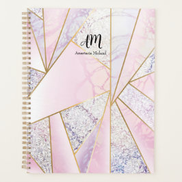 Roze Gepersonaliseerde Planner Moderne business pl