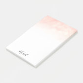 roze gepersonaliseerde post met plakbiljetten post-it® notes (Schuin)