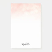 roze gepersonaliseerde post met plakbiljetten post-it® notes (Voorkant)