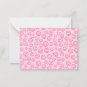 Roze gepersonaliseerde Preppy Note Cards Notitiekaartje (Achterkant)