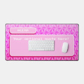 Roze Gepersonaliseerde Retro Gaming Pixel Art Bureaumat (Keyboard & Muis)
