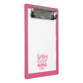 Roze gepersonaliseerde "Sassy Moma" Mini Klembord (Schuin)