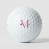 Roze gepersonaliseerde Titleist Pro V1 Golfballen (Voorkant)