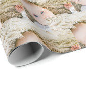 Roze Gepersonaliseerde Verjaardag foto Cadeaupapier (Rol Hoek)