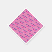  Roze gepersonaliseerde Verjaardag Servet (Hoek)