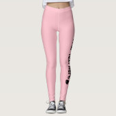 Roze gepersonaliseerde vlindernaam leggings (Voorkant)