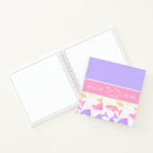 Roze gepersonaliseerde walvissen notitieboek (Binnen)