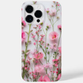 Roze geperste bloemen Elegante bloemen Case-Mate iPhone Case (Achterkant)