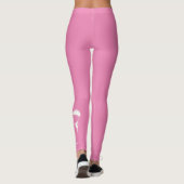 Roze geperste leggings (Achterkant)