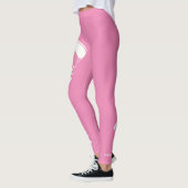 Roze geperste leggings (Links)