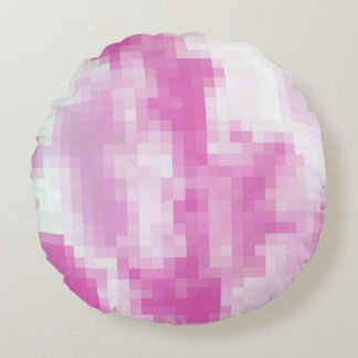 Roze gepixeld rond Sierkussen Kussen