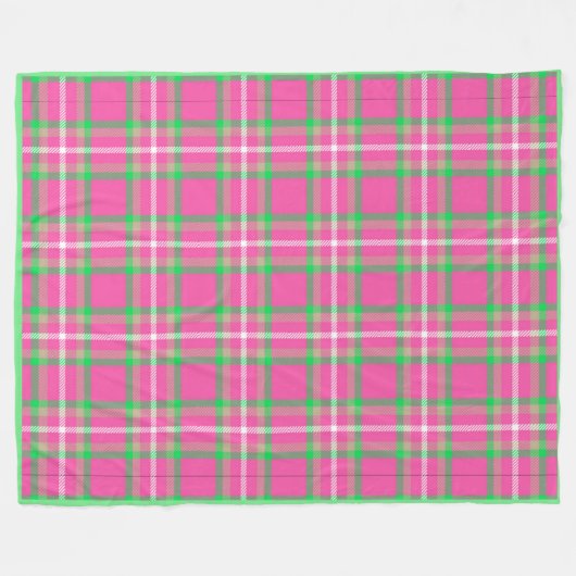 Roze, geplakt vlies fleece deken (Voorkant (Horizontaal))