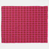 Roze geplakte pixels grote rugzak fleece deken (Voorkant (Horizontaal))