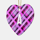 roze gepleisterde monografie keramisch ornament (Links)