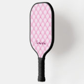 Roze geplooide glam esthetiek pickleball paddle (Links)