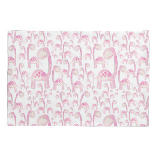 Roze gepotte Dinosaur Pillow Hoesje Kussensloop