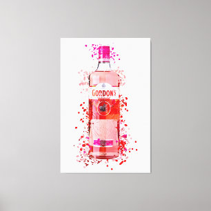Roze geprinte doek canvas afdruk