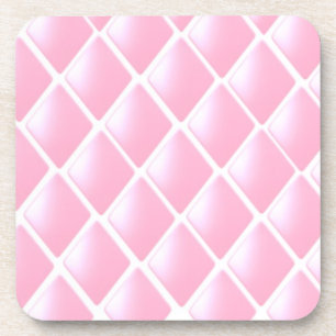 Roze Gequilte Diamant Patroon Drankjes Onderzetter