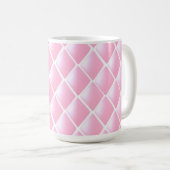 Roze Gequilte Diamant Patroon Koffiemok (Voorkant rechts)