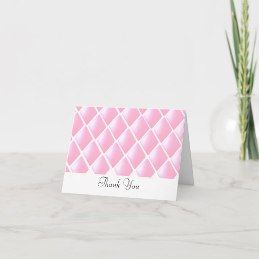 Roze Gequilteerde Diamant Bedankt (Voorkant)