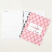 Roze Gequilteerde Patroon Monogram Luxe Planner (Display)