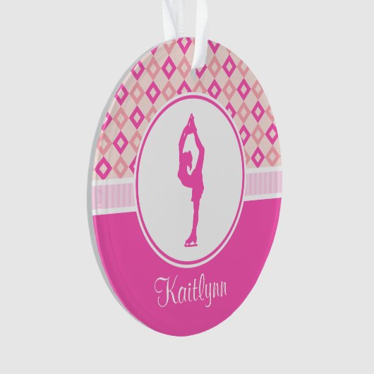 Roze gerangschikte diamanten Afbeelding Versiering Ornament (voorkant)