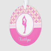 Roze gerangschikte diamanten Afbeelding Versiering Ornament (voorkant)