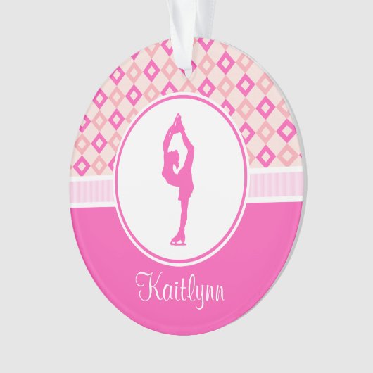 Roze gerangschikte diamanten Afbeelding Versiering Ornament (voorkant)