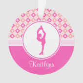 Roze gerangschikte diamanten Afbeelding Versiering Ornament (voorkant)