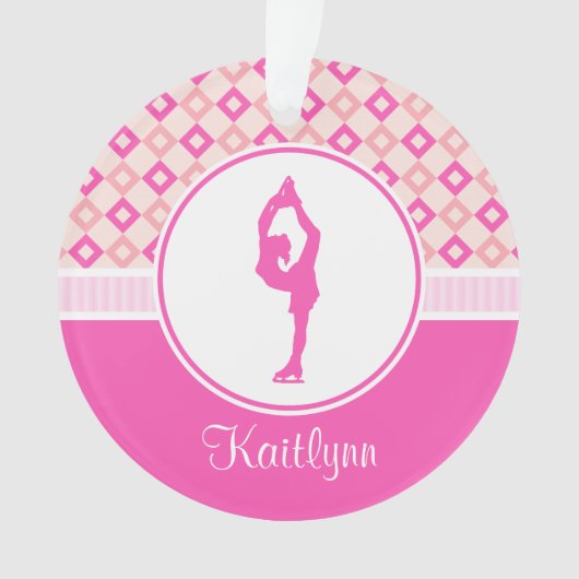 Roze gerangschikte diamanten Afbeelding Versiering Ornament (voorkant)