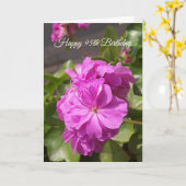 Roze Geranium 95th Birthday Kaart (Gele Bloem)