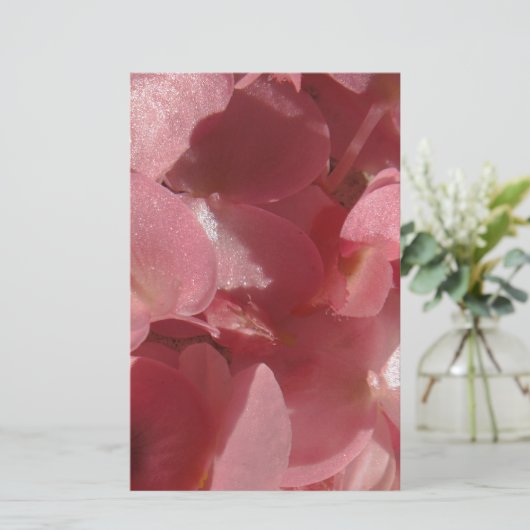 Roze geranium: bijna stevig lichtroze briefpapier (Staand voorkant)