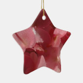 Roze geranium: bijna stevig lichtroze keramisch ornament (Rechts)