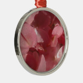 Roze geranium: bijna stevig lichtroze metalen ornament (Rechts)