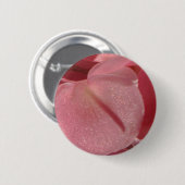 Roze geranium: bijna stevig lichtroze ronde button 5,7 cm (Voorkant /achterkant)