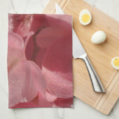 Roze geranium: bijna stevig lichtroze theedoek (Quarter Fold)