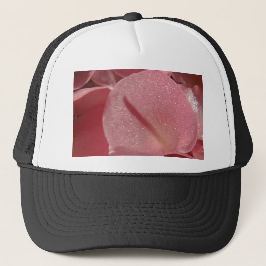Roze geranium: bijna stevig lichtroze trucker pet (Voorkant)
