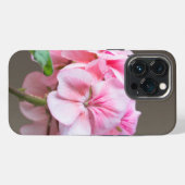Roze geranium bloem iPhone hoesje (Achterkant horizontaal)