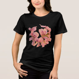 Roze Geranium Bloem Krans Bloem T-Shirt