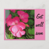 Roze Geranium Foto krijgt snel Briefkaart (Voorkant)