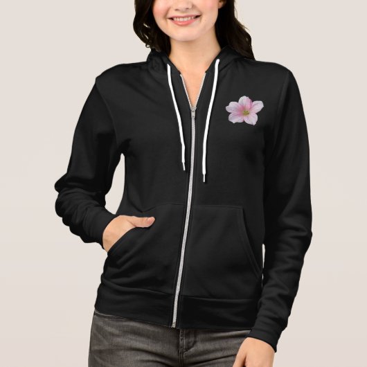 Roze Geranium Hoodie (Voorkant)